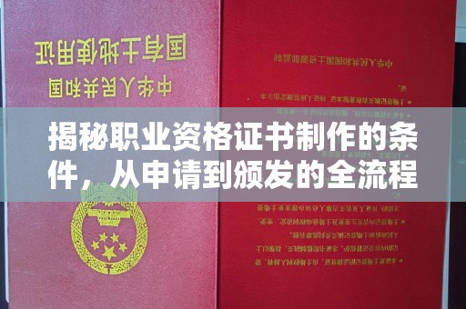 土默特左旗揭秘职业资格证书制作的条件，从申请到颁发的全流程解析