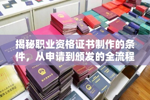土默特左旗揭秘职业资格证书制作的条件，从申请到颁发的全流程解析