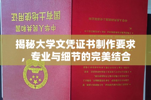 土默特左旗揭秘大学文凭证书制作要求，专业与细节的完美结合