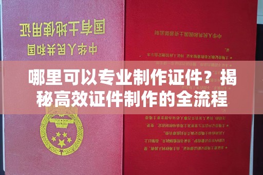 土默特左旗哪里可以专业制作证件？揭秘高效证件制作的全流程