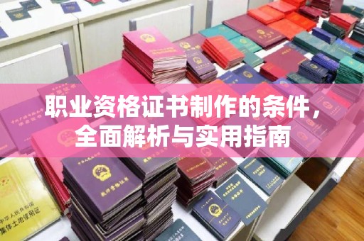 土默特左旗职业资格证书制作的条件，全面解析与实用指南